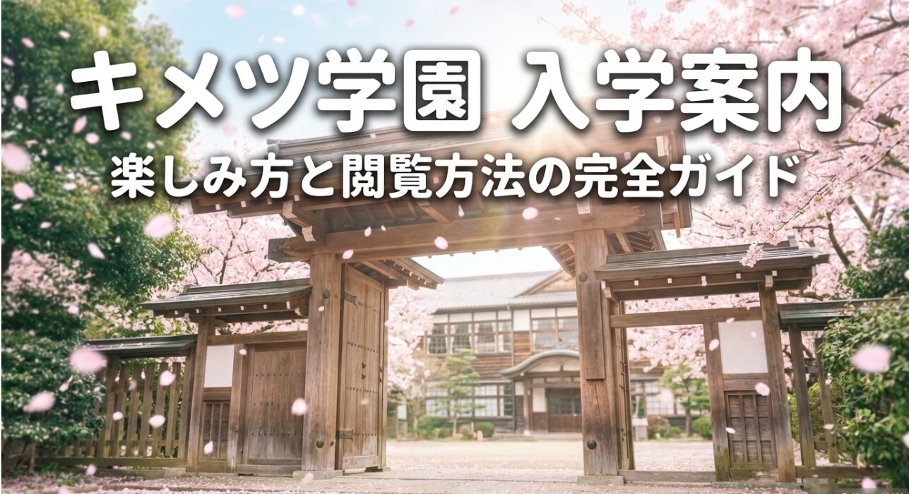 キメツ学園入学案内：楽しみ方と閲覧方法の完全ガイドの表紙スライド