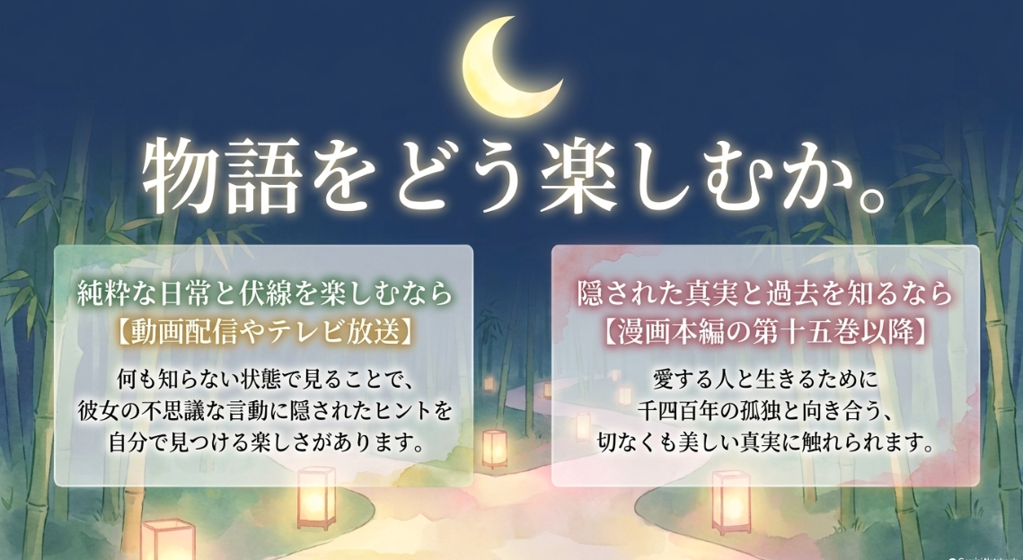トニカクカワイイを原作漫画とアニメのどちらで楽しむかを目的別にまとめた画像