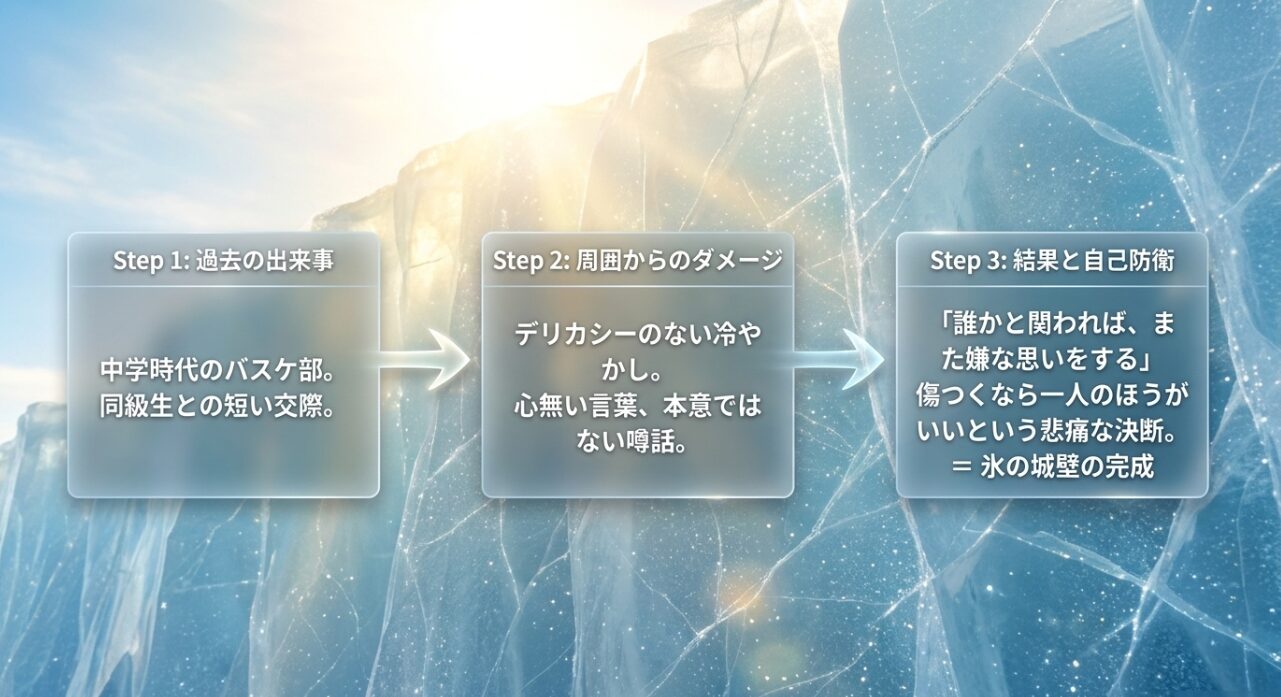 こゆんが人間関係に壁を作った悲しい理由は 、中学時代の交際と冷やかしによる他者の視線への恐怖
