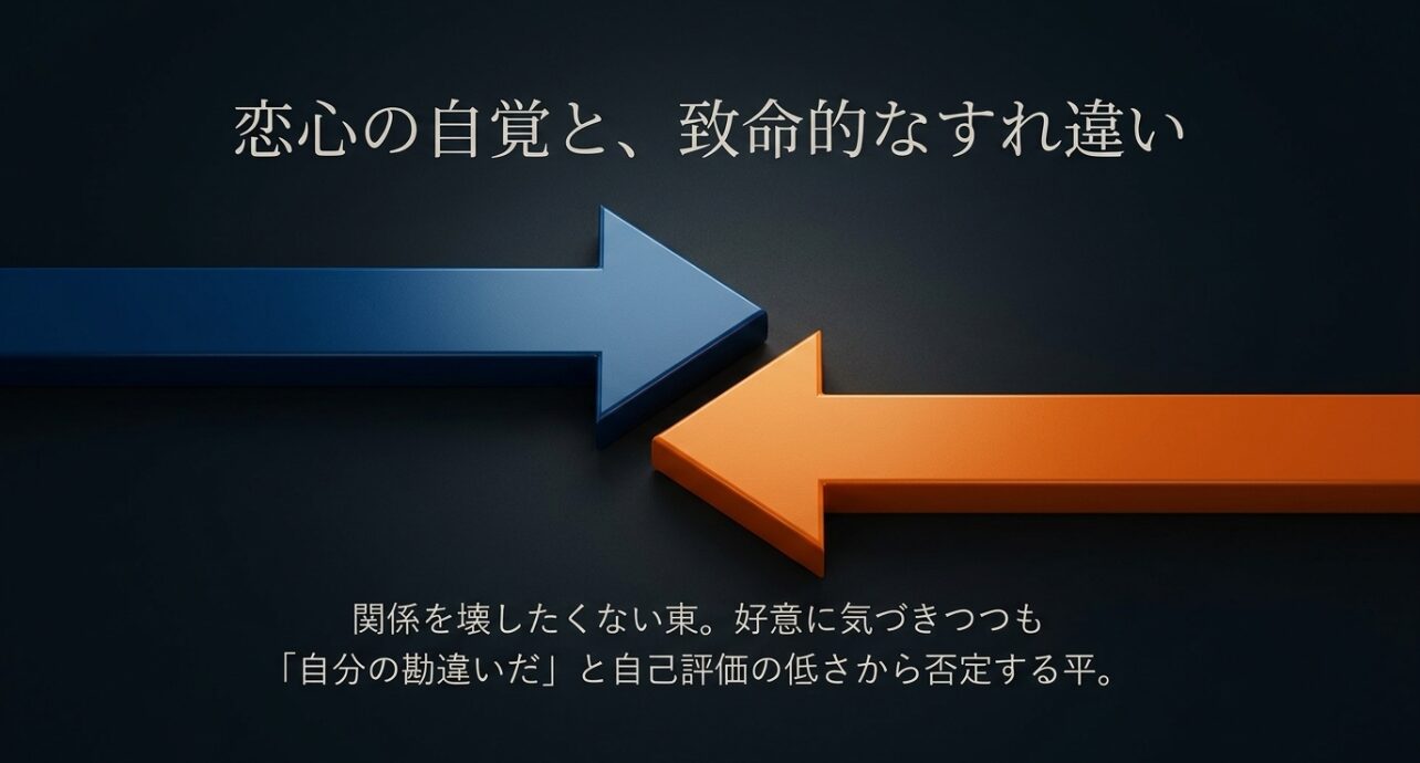 関係を壊したくない東の恋心の自覚と、好意を勘違いだと否定する平の致命的なすれ違い