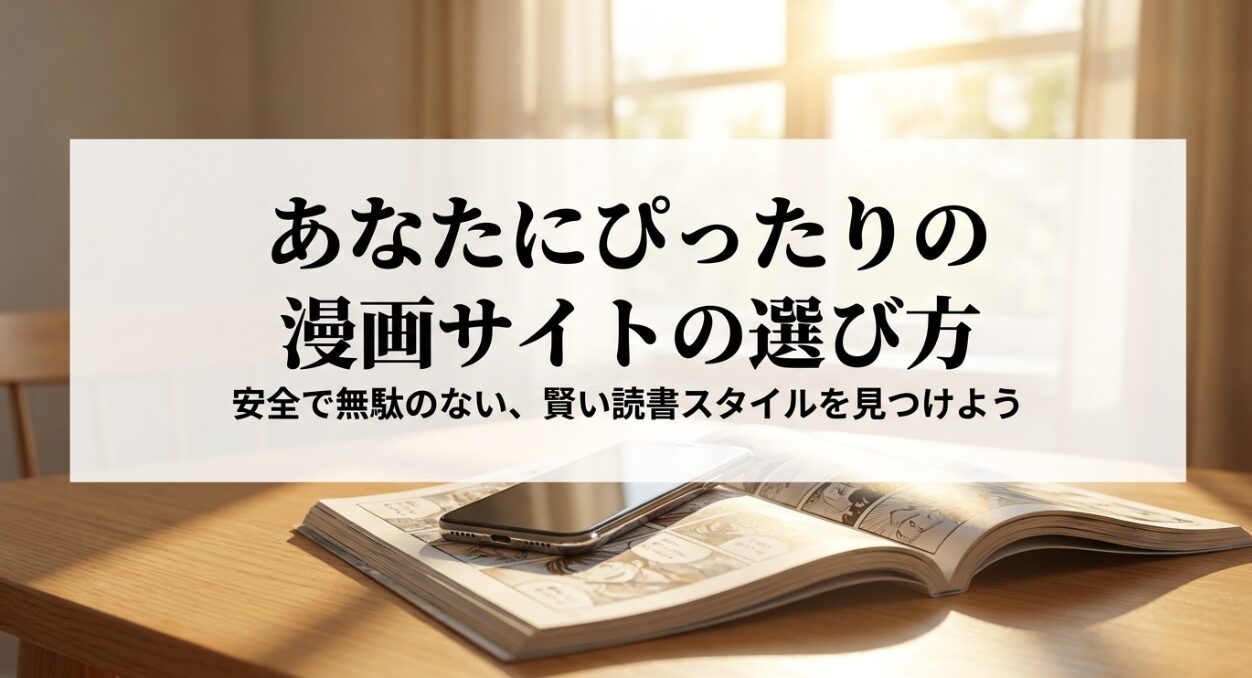 漫画を読めるサイトおすすめ比較と無駄のない賢い選び方