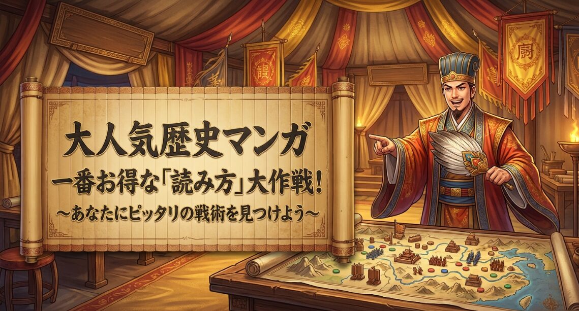 大人気歴史マンガ一番お得な読み方大作戦、あなたにピッタリの戦術を見つけよう