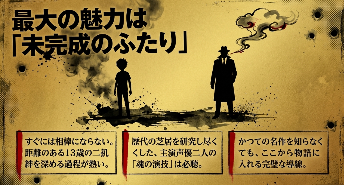 LUPIN ZERO最大の魅力は未完成のふたり。少年ルパンと次元が絆を深める過程や、声優の魂の演技が評価されている